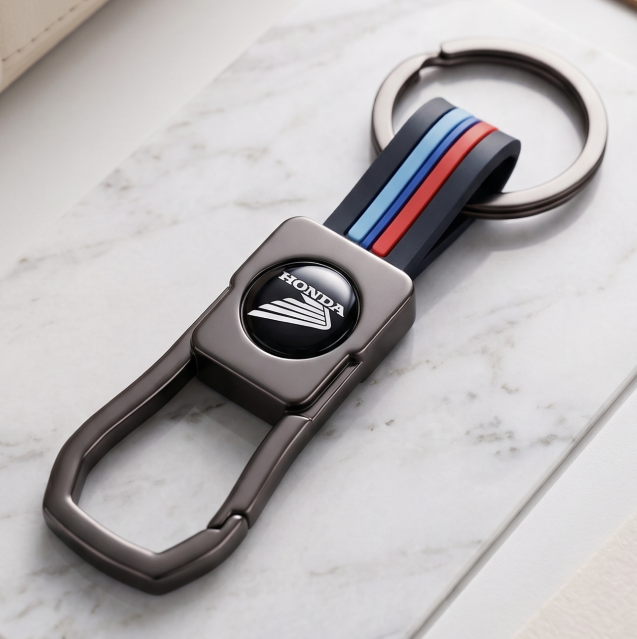Honda Metal Keychain with Clip | Stylish Everyday Key Holder for Motorcycles, Scooters & Cars
