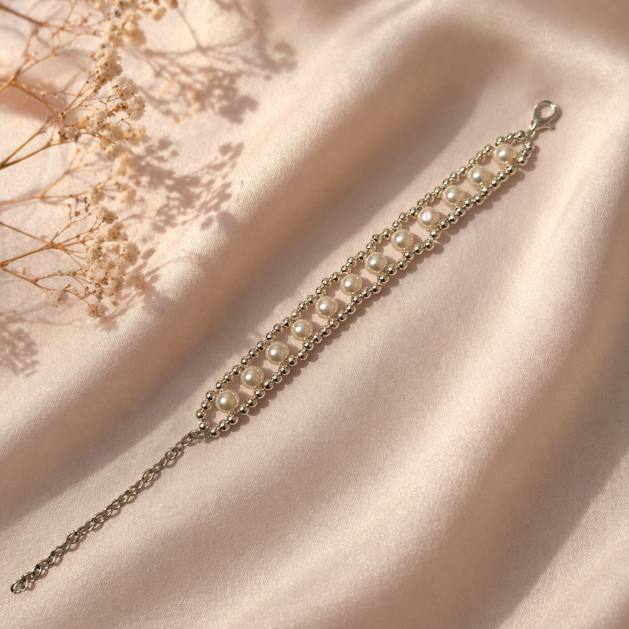 Soft Aesthetic Handmade Pearl Bracelet | Everyday Classic Wristwear Jewelry