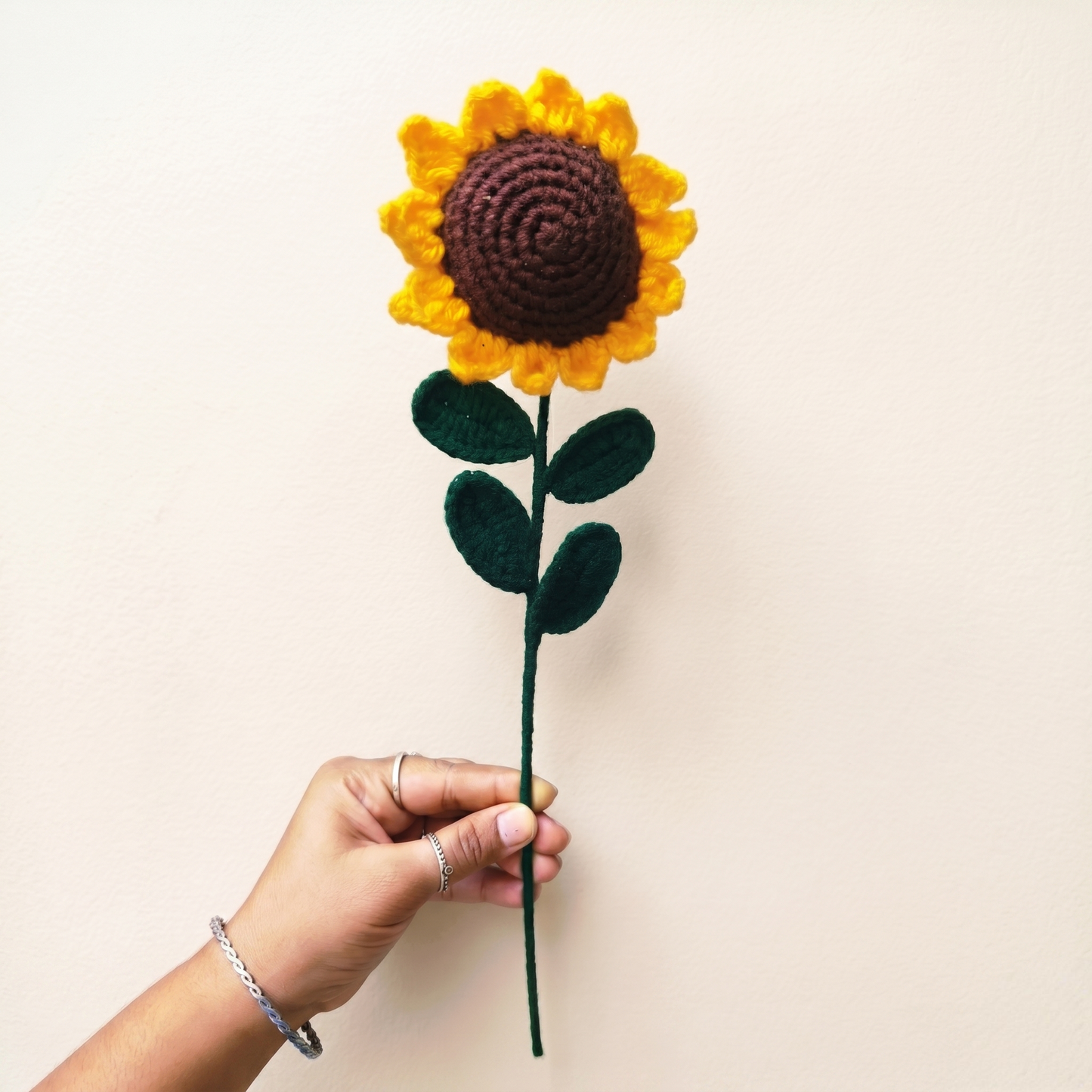 Handmade Crochet Sunflower | Aesthetic Knitted Flower Gift