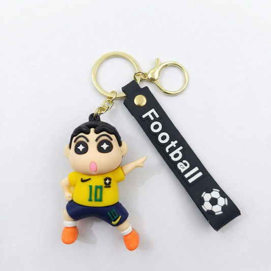Cute Anime Shinchan Yellow T-Shirt Football Cartoon Keychain