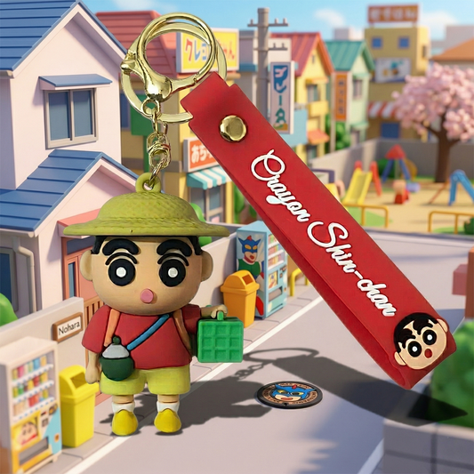 Cute Anime Shinchan Cartoon 3D Keychain | Travel Kid Character