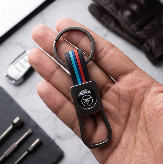 Yamaha Metal Keychain with Clip | Stylish Everyday Key Holder for Motorcycles, Scooters & Cars