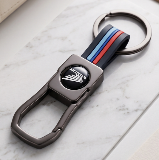 Honda Metal Keychain with Clip | Stylish Everyday Key Holder for Motorcycles, Scooters & Cars