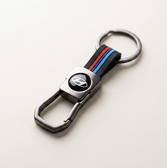 Hyundai Metal Keychain with Clip | Stylish Everyday Key Holder for Motorcycles, Scooters & Cars