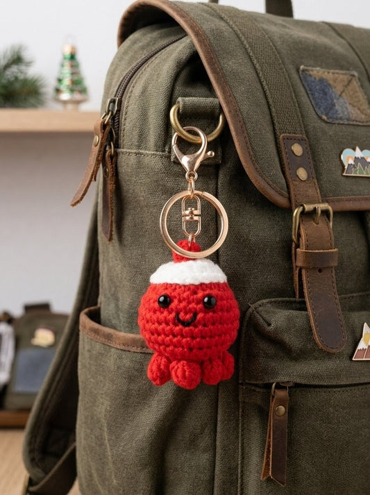 Cute Crochet Mini Ollie the Octopus Keychain | Handmade Amigurumi